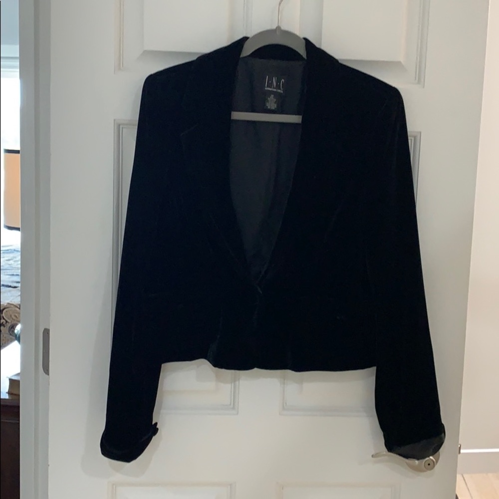 Black velvet blazer